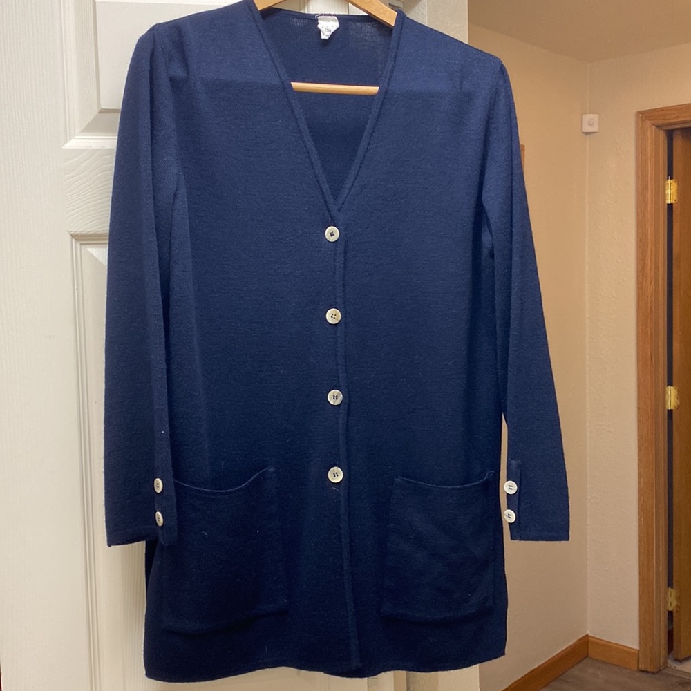 VINTAGE L cardigan MERINO wool long SWEATER